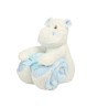 Peluche hippopotame avec couverture