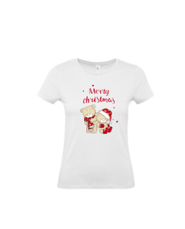 T-shirt merry christmas nounours femme