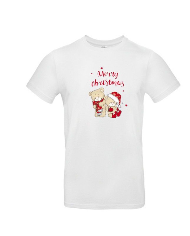 T-shirt merry christmas nounours enfant
