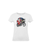 T-shirt père noël motard femme