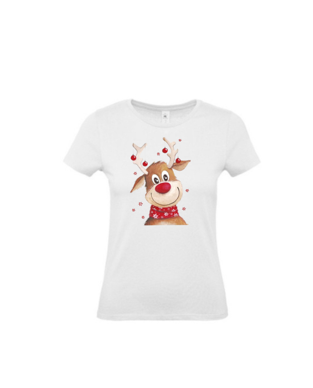 T-shirt renne noël femme