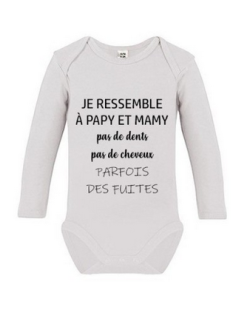 Body papy et mamy manches longues