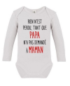 Body manches longues humour papa