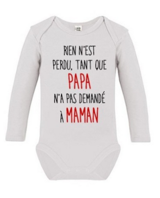 Body manches longues humour papa