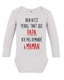 Body manches longues humour papa
