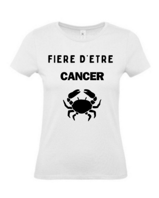 T-shirt fière d'être cancer