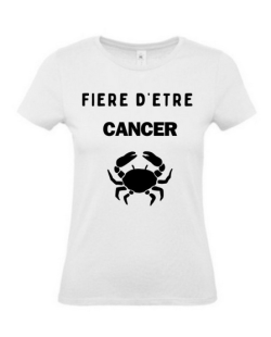 T-shirt fière d'être cancer