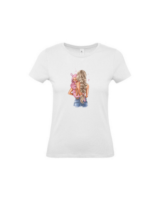 T-shirt maman et petite fille lapin