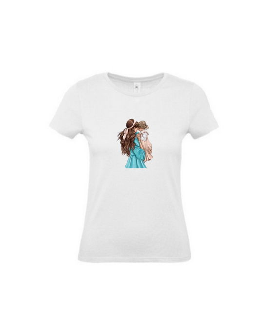 T-shirt maman et fille calin