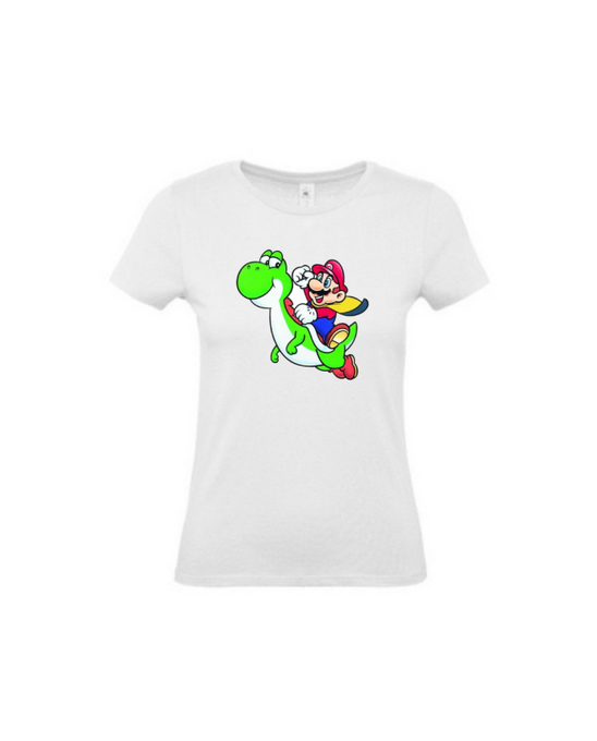 T-shirt mario yoshi femme