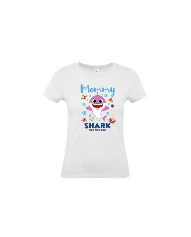 T-shirt mommy shark femme