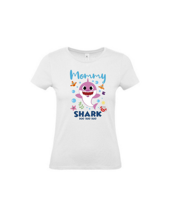 T-shirt mommy shark femme