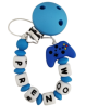Attache lolette manette bleue