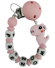 Attache lolette dinosaure rose