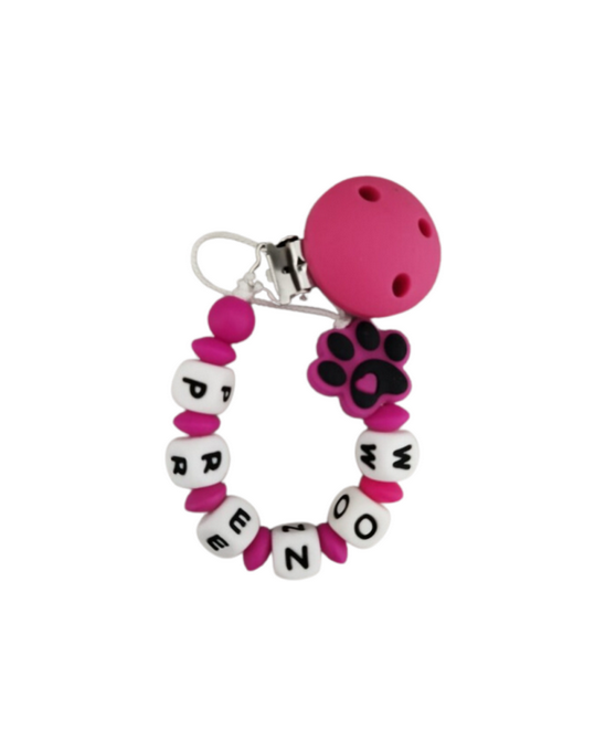 Attache lolette patte rose