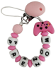 Attache lolette manette rose