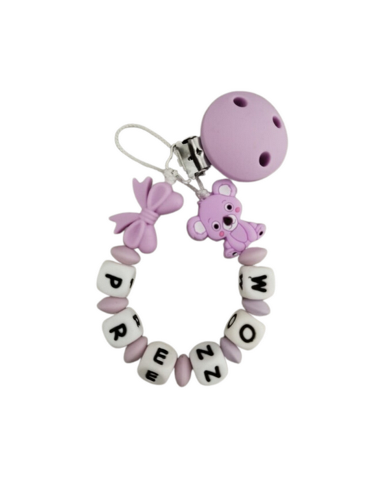 Attache lolette koala mauve