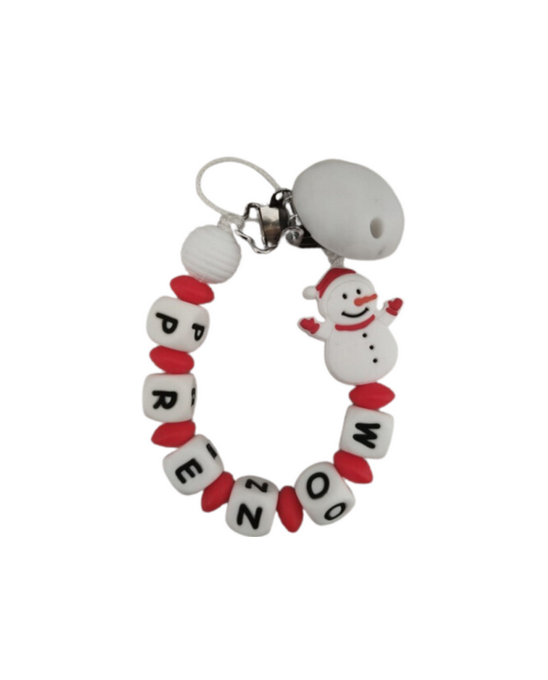 Attache lolette bonhomme de neige