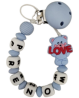 Attache lolette ours Love bleu