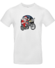 T-shirt père noël motard homme