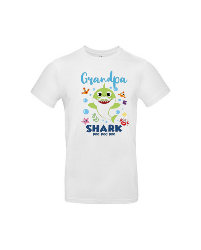 T-shirt grandpa shark homme