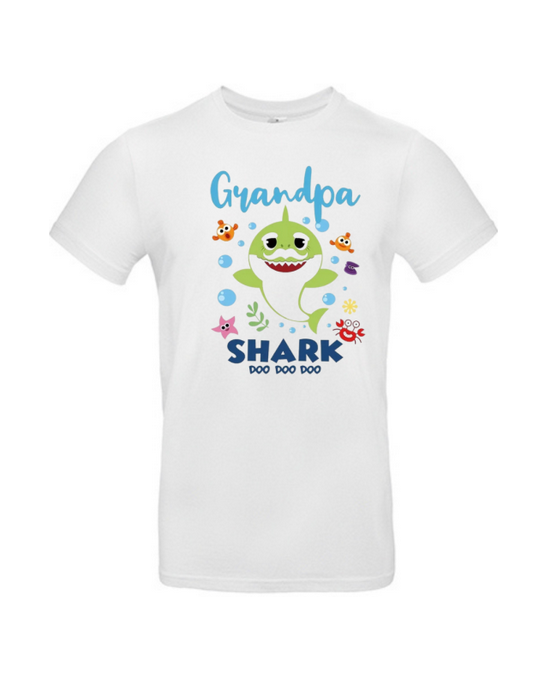 T-shirt grandpa shark homme
