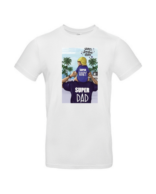 T-shirt super dad homme