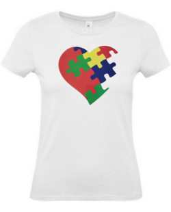 T-shirt femme coeur autisme