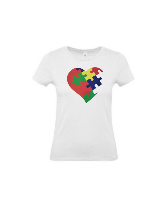 T-shirt femme coeur autisme