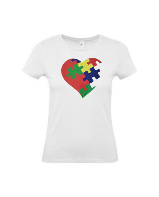 T-shirt femme coeur autisme