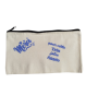 Trousse merci floc 3D bleu